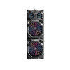 China double 12inch cheap stage speaker battery portable speaker with microphone LED lights supplier