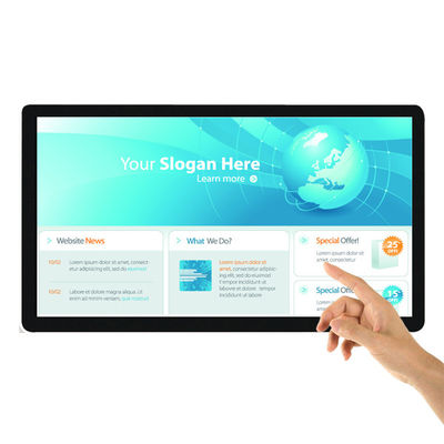 wall mount lcd advertising display touch 32 inch professional advertising screen board with customized logo supplier