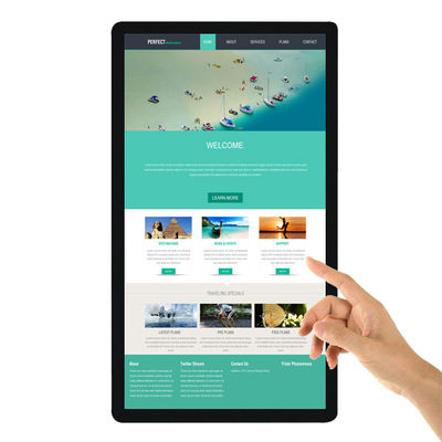 Long Service Life wall mounted android digital signage display 18.5" 19inch LCD all in one pc touch screen supplier