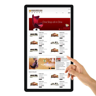 32 to 65 inch Wall Mounted LCD Advertising Display Interactive Advertising player IR Touch Screen supplier