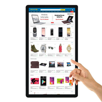 55 inch indoor ads touch screen PC Win7/8/10 Android wall mounted LCD digital signage displays player with wifi network supplier