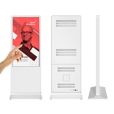46inch 55inch floor standing lcd advertising player Pedestal lcd large network digital advertising screens kiosk on whee supplier
