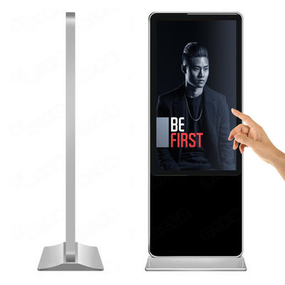 55" Pedestal standing all in one pc infrared multi touch lcd totem interactive kiosk supplier