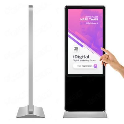 49 inch stand alone android network wifi interactive touch screen panel display self service queuing kiosk machine supplier
