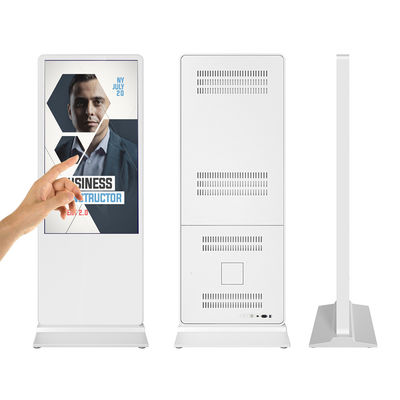 55inch inclined style kiosk stand pc touch screen lcd exhibition display supplier