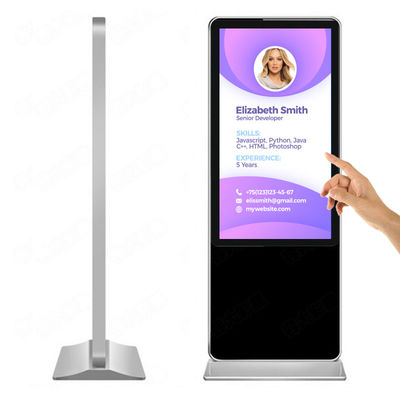 65 inch standalone horizontal infrared touch screen android interactive panel information kiosk advertising media player supplier