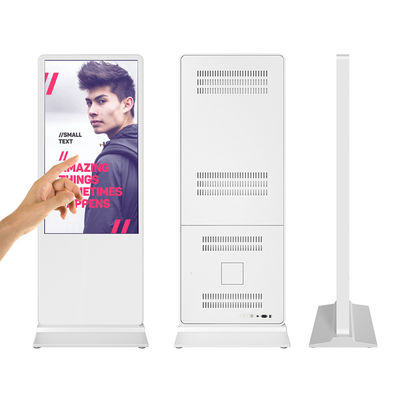 55inch inclined style kiosk stand pc touch screen lcd exhibition display supplier