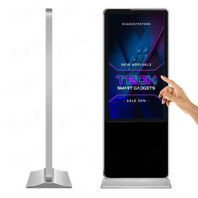 55 inch floor standing digital signage media player with touch screen  kiosk supplier