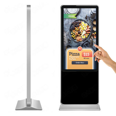 43inch HD custom led screen all size floor standing touch screen kiosk on wheels supplier